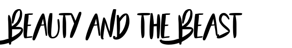 Beauty and the Beast font preview